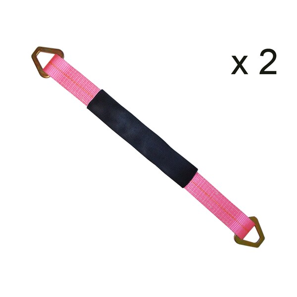 2" x 24" Axle Straps w/ Sleeve & D Rings, WLL: 3, 333 lbs., PK2